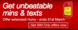 £10 SIM only offer